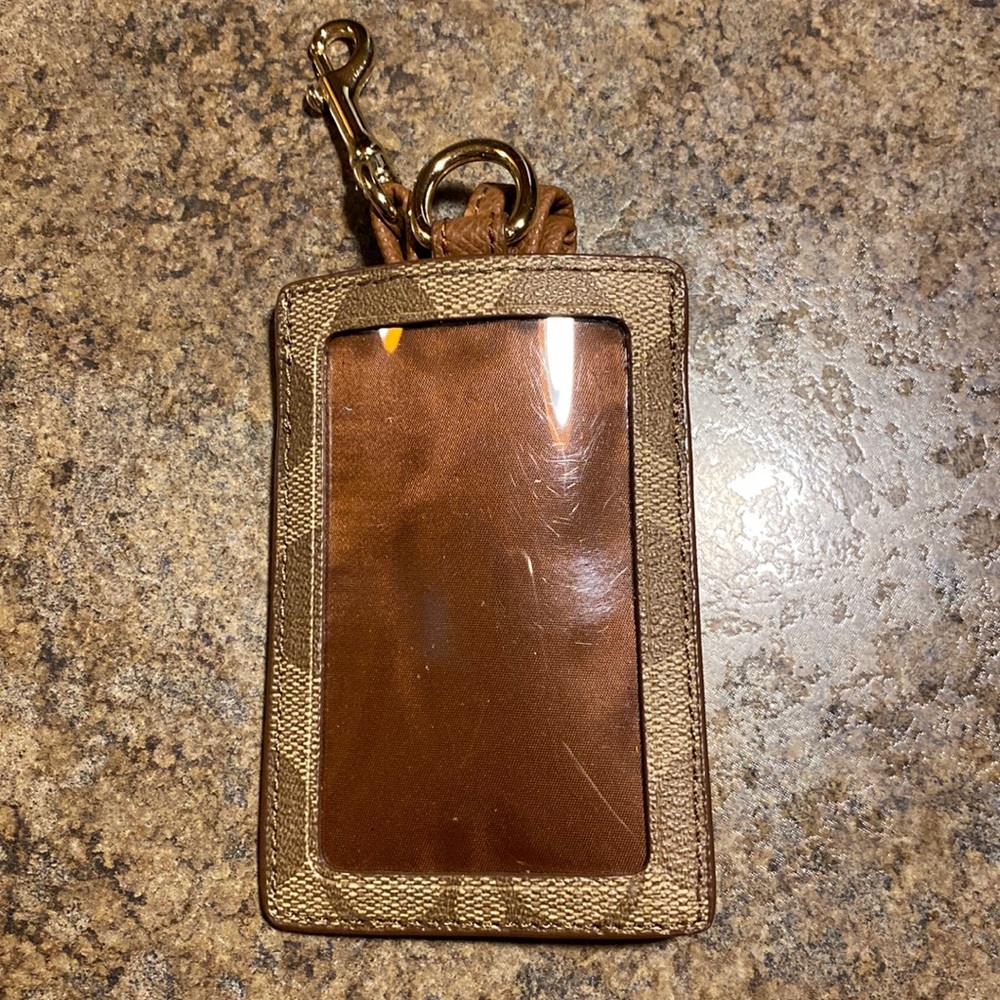 Coach lanyard with ID badge holder